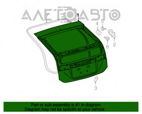 Ușa portbagajului goală Toyota Prius 30 10-15 argintie 1F7 stâlp