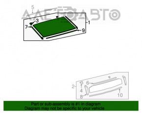 Стекло заднее двери багажника основное Toyota Prius 30 10-15