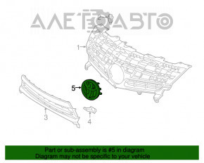 Grila radiatorului emblema Toyota Avalon 13-15 hibrid nou OEM original