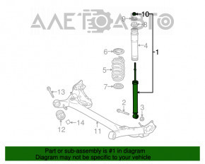 Amortizor spate dreapta Toyota Prius 30 12-13 plug-in, nu original KYB