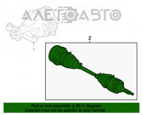 Ax cu semiax spate dreapta Lexus GS350 GS430 GS450h 06-11