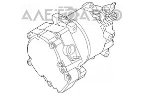 Компрессор кондиционера Nissan Leaf 13-17 SV SL побит корпус