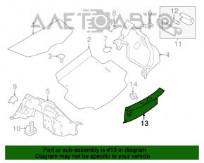 Capac portbagaj Nissan Leaf 13-17, negru.