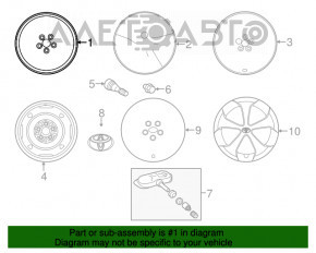 Roată de 15 inch x 6J ET45 5*100 Toyota Prius 30 13-15, jantă, bordură