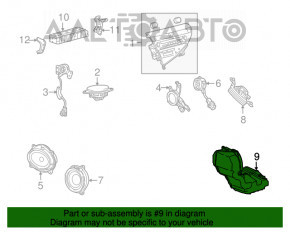 Subwooferul din portbagajul Lexus RX350 RX450h 10-15 cu 4 pini.