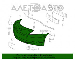 Бампер передний голый Toyota Camry v40 07-09