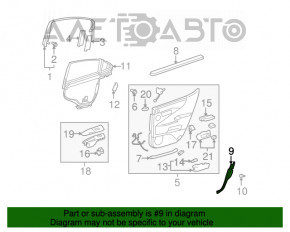 Capac usa interioara spate dreapta Lexus LS460 LS600h 07-12 bej