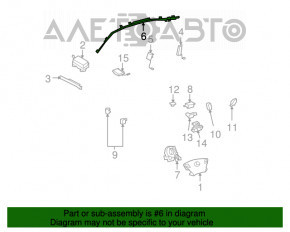 Perna de siguranță airbag, cortina laterală stânga Lexus LS460 LS600h 07-12, cartuș pirotehnic ruginit.