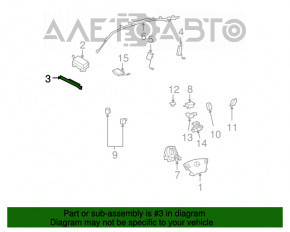 Airbag-ul genunchiului pentru șoferul din stânga Lexus LS460 LS600h 07-12, negru, original