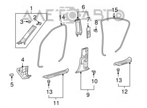 Capacul amortizorului din față dreapta pentru Lexus LS460 LS600h 07-12 gri, potrivit pentru curățare chimică.