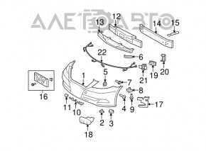 Крепление переднего бампера правое Lexus LS460 LS600h 07-09 дорест OEM