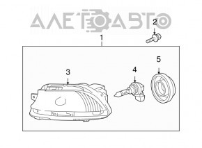 Farul de ceață dreapta pentru Lexus LS460 LS600h 07-09 pre-restilizare.