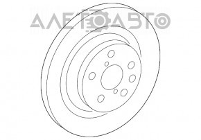 Disc frana spate dreapta Lexus LS460 LS600h 07-12 RWD nou original OEM