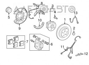 Disc frana spate dreapta Lexus LS460 LS600h 07-12 RWD nou original OEM