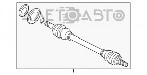 Привод полуось задняя левая BMW X5 X6 E70 E71 07-13 сбита резьба