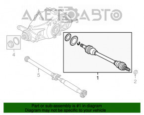 Axul spate stânga al BMW X5 X6 E70 E71 07-13 este deteriorat, filetul este stricat.