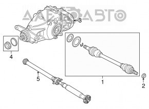 Привод полуось задняя левая BMW X5 X6 E70 E71 07-13 сбита резьба