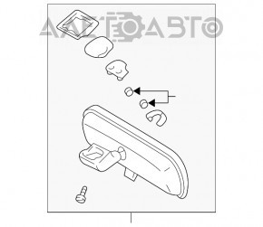 Oglindă interioară pentru Lexus RX300 98-03, gol, a apărut o amalgamă, zgârieturi pe oglindă.