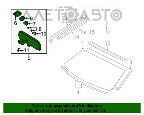 Зеркало внутрисалонное Lexus RX300 98-03 беж пустое, полезла амальгама, царапины на зеркале