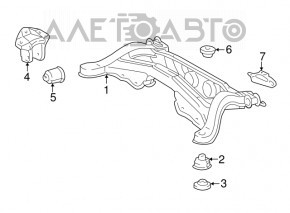 Подрамник задний Lexus RX300 98-03 ржавый, все С\Б под замену