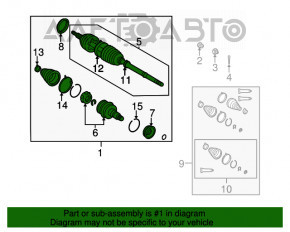 Ax cu roți față dreapta pentru Lexus RX300 98-03 FWD