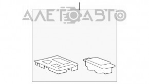 Capacul consolei centrale cu suport pentru pahar Lexus LS460 LS600h 07-12 din lemn