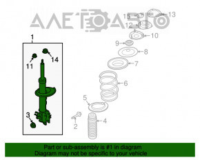 Suport amortizor asamblat față stânga Infiniti FX35 FX45 03-08