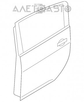 Ușă asamblată spate stânga Nissan Leaf 13-17