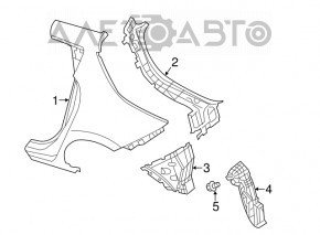 Aripa spate dreapta Nissan Leaf 13-17.