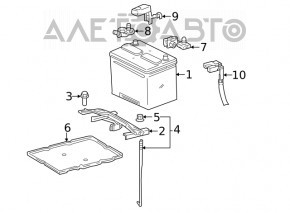 Suportul bateriei pentru Toyota Sienna 11-20, complet asamblat.