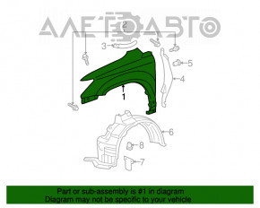 Aripa dreapta fata Lexus RX300 RX330 RX350 RX400h 04-09 SUA auriu 4R4