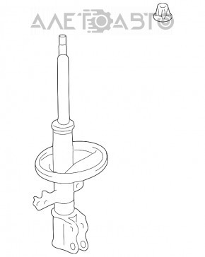 Suportul complet al amortizorului spate dreapta pentru Lexus RX400h 06-09 ruginit.