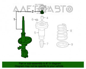 Suportul complet al amortizorului spate dreapta pentru Lexus RX400h 06-09 ruginit.