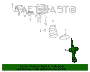 Suportul amortizorului asamblat, față stânga, Lexus RX400h 06-09