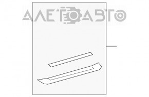 Capacul pragului exterior frontal stânga Toyota Highlander 08-13 gri