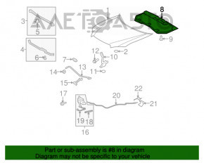 Izolarea capotei Toyota Highlander 08-13 se rupe