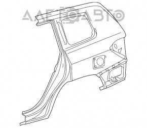 Aripa spate stânga Toyota Highlander 08-13.