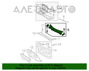 Suport de ștergătoare metalic Toyota Highlander 08-13 cu lovituri.