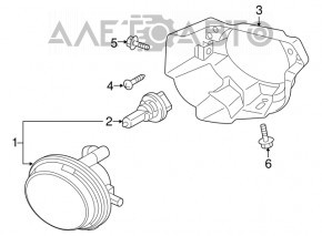 Farul de ceață dreapta pentru Mazda CX-7 06-09, nou, neoriginal.