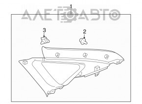 Capacul spate al stâlpului din spate stânga gri Toyota Prius 2004-2009