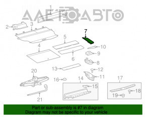 Capacul portbagajului din fata Toyota Highlander 08-13