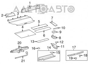 Capota portbagajului față Toyota Highlander 08-13 gri.