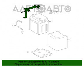 Suportul bateriei pentru Lexus RX350 RX450h 10-15 tip 2, 2 piese.