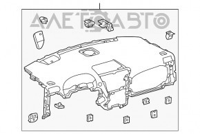 Торпедо передняя панель без AIRBAG Lexus RX350 RX450h 10-15 черн, надрыв, потертости