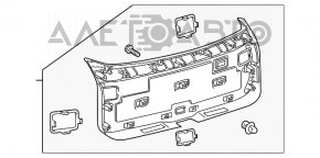 Capacul portbagajului inferior al usii Lexus RX350 RX450h 10-15 negru, zgârieturile, fără capace