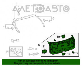 Capacul portbagajului inferior al usii Lexus RX350 RX450h 10-15 negru, zgârieturile, fără capace