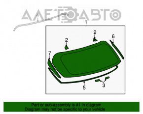 Geam spate portbagaj Lexus RX350 RX450h 10-15 tonifiat.