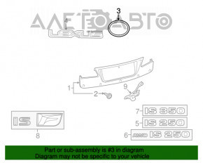 Emblema și sigla Lexus pentru portiera portbagajului Lexus RX350 10-15