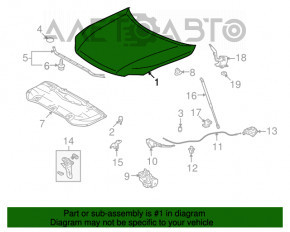 Capota goală Lexus RX350 RX450h 10-15 grafit 1H9