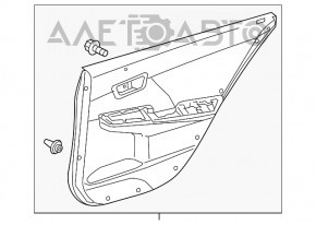 Обшивка двери карточка задняя правая Toyota Camry v55 15-17 usa серая